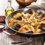 Traditional Spanish Seafood Paella