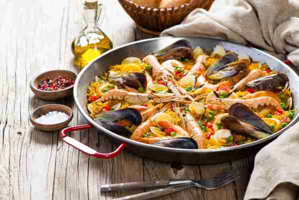 Traditional Spanish Seafood Paella